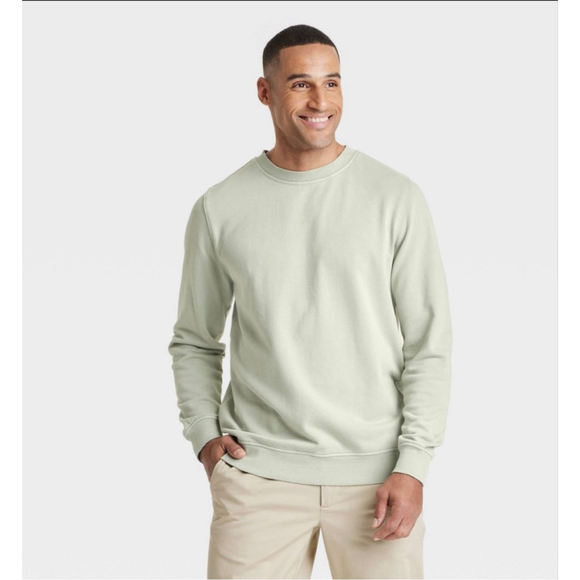 Goodfellow & Co Other - Men’s French Terry Crewneck Pullover Sweatshirt – Goodfellow & Co™-sage -L-NWT